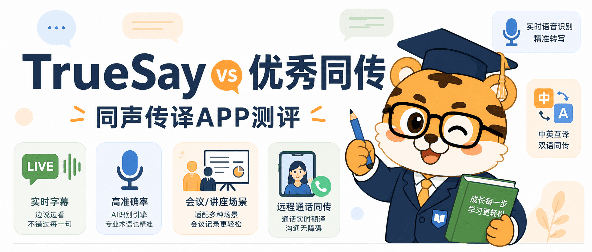 同传APP测评：TrueSay vs 优秀同传