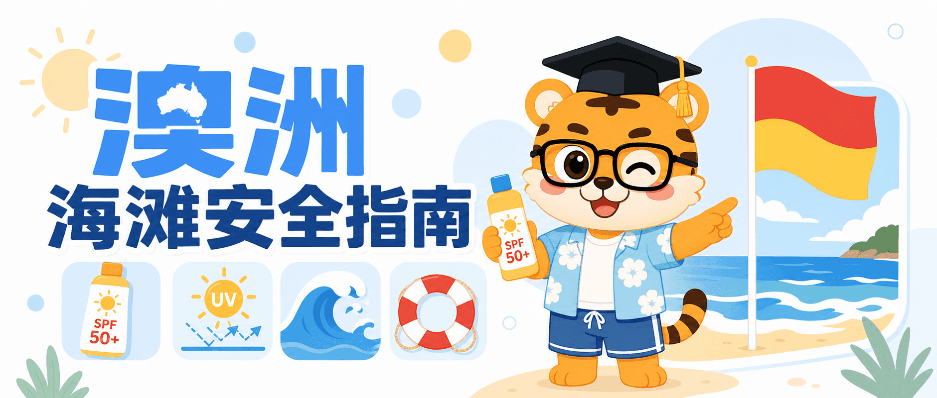 澳大利亚留学生2026防晒海滩游泳离岸流中暑避坑实用安全指南