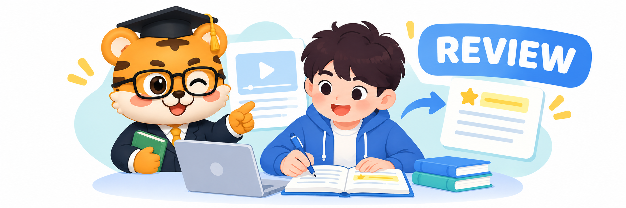 留学生课后回看双语记录并整理课程笔记